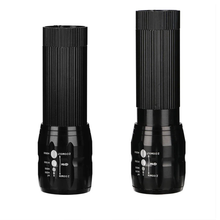 Si adjustable zoom focus mini flashlight Q5 LED flashlights torch portable lantern torch linterna cycling silicone strap gift