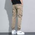 New High Quality Casual Trousers Spring Summer Outdoor Men's Joggers Cargo Pants Multi-Pocket Fashions Drawstring Full Length. 