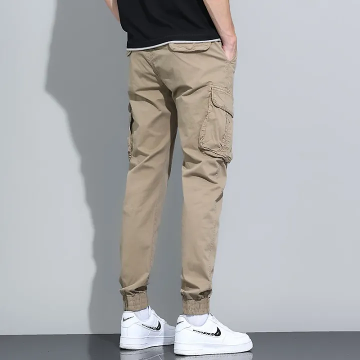 New%20High%20Quality%20Casual%20Trousers%20Spring%20Summer%20Outdoor%20Men's%20Joggers%20Cargo%20Pants%20Multi-Pocket%20Fashions%20Drawstring%20Full%20Length%20-%20Image%202