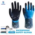 Safety Waterproof Work Gloves Double Coated Latex Foam Use For Construction, Public Works,Construction,Agricultural Industry. 