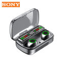 【Ready Stock+FREE Shipping+COD】Sony M100 Colorful Three-dimensional Fingerprint Sound Quality Portable Led Digital Display Small Wireless Touch Bluetooth Earphone. 