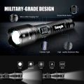 Rechargeable Zoom Led Flashlight Usb Torch Light: Illuminate Your Path With Portable Lighting. 
