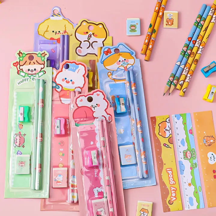 5%20piece%20set%20of%20pencil%20sharpener%20eraser%20and%20ruler%20Cartoon%20animal%20pencil%20Children%20stationery%20set%20cute%20pen%20school%20supplies%20prizes%20-%20Image%206