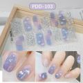 1PC Gel Nail Sticker Patch Slider Flower Gradient Color Back Glue Full Cover Waterproof Gel Nail Sticker UV Lamp Curing Manicur. 