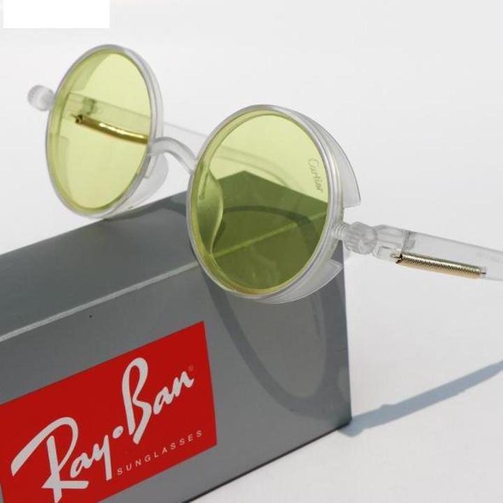 Watermark Yellow Lens Round Sunglasses For Men