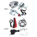 Dynamo Bicycle Light Set Safe Easy Installation Motorized Friction Generator. 