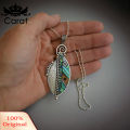 Carat Vintage Women Serrated Leaf Pendant Ball Chain Necklace Hook Earrings Jewelry. 