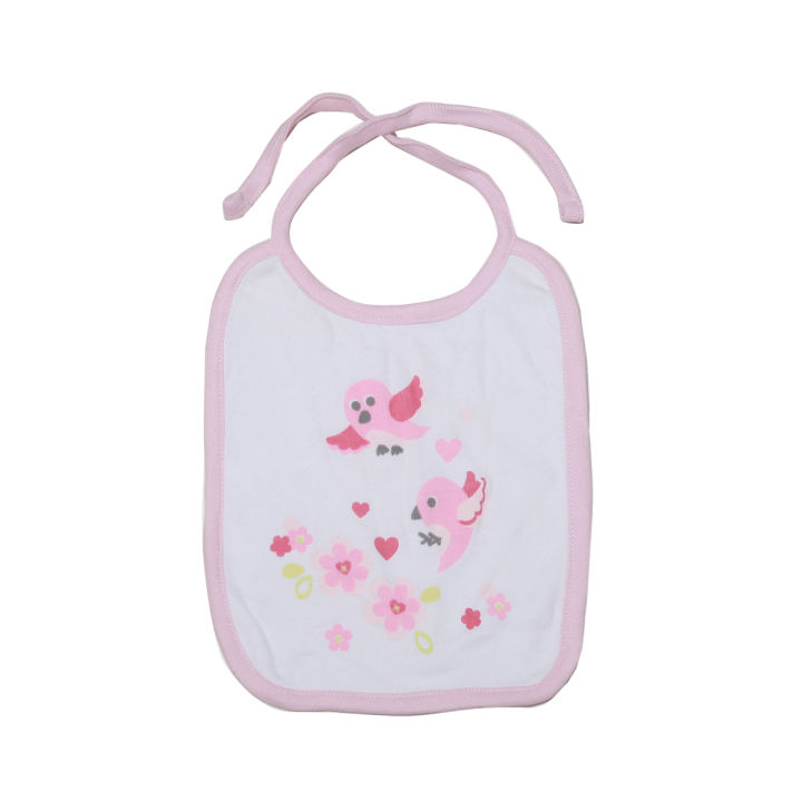 White Color Printed Cotton Washable Bibs For Baby