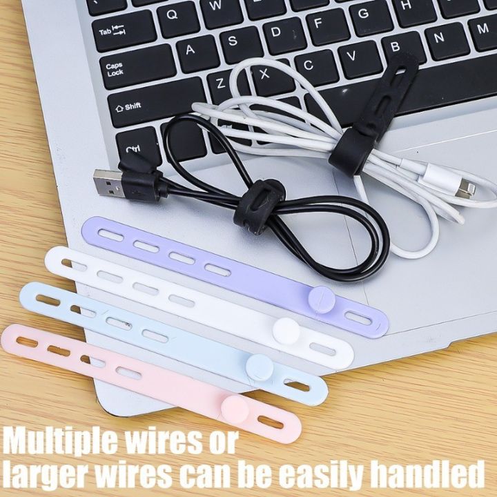 5%20Pcs/%20Set%20Portable%204%20Holes%20Adjustable%20Silicone%20Wire%20Manager%20Ties%20Space%20Saving%20Data%20Cable%20Organizer%20Strap%20Computer%20Mouse%20Line%20Winder%20Tape%20-%20Image%204