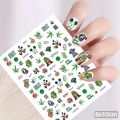 Black Mickey Mouse Tigger Stitch Cartoon Nail Stickers Nail Art Decals Disney Princess Donald Duck 3D Stickers Press on Nails. 