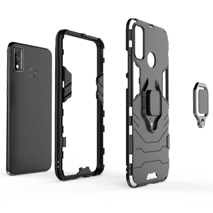 Lenuo%20Phone%20Case%20for%20Huawei%20Honor%209X%20Lite%20Silicone%20PC%20Metal%20Ring%20Holder%20Cover%20-%20Image%205
