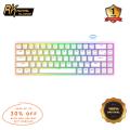 rk royal kludge rkg68 /rk837 DUAL MODE RGB WIRELESS mechanical keyboard gaming,60% layout,rgb led backlit n-key rollover, compact 68 key keyboard(Brown,red,blue).