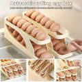 Automatic Roll-Down Double-Layer Egg Organizer, Automatic Scrolling Egg Dispenser. 
