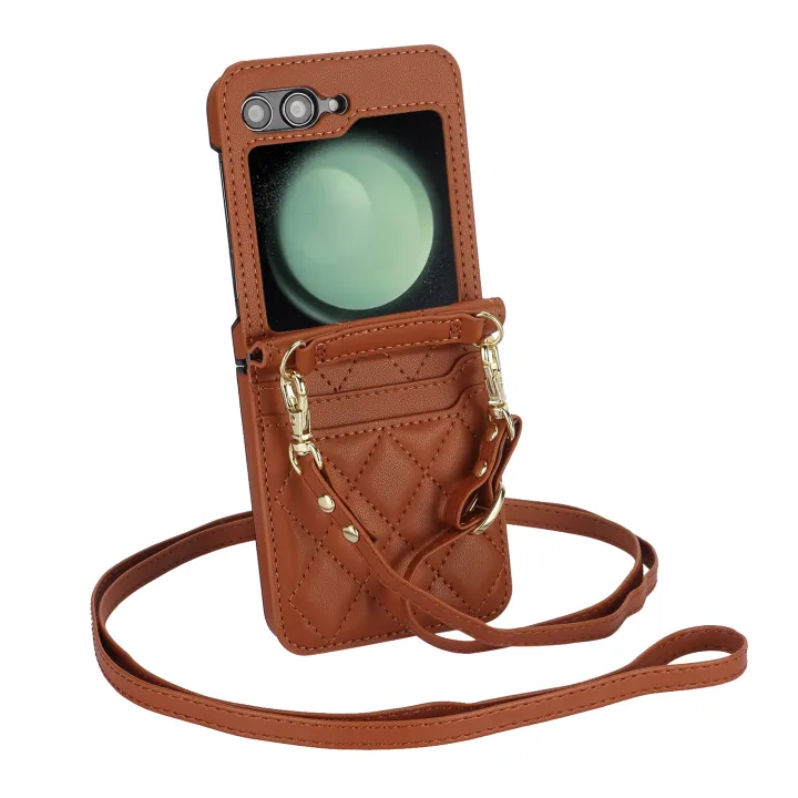 %E3%80%90Best-Selling%E3%80%91%20HODON%20Fashion%20Korean%20Card%20Crossbody%20Bag%20Long%20Short%20Chain%20Leather%20Case%20for%20Galaxy%20Z%20Flip%206%20Z%20Flip%205%204%203%20Z%20Flip%205%20Z%20Flip%204%20Cases%20Shockproof%20Protective%20Cover%20-%20Image%204