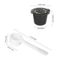 3pcs/set Reusable Coffee Capsule with Spoon and Brush Set of 3 Coffee Filters for Nespreso Brewing Machine.