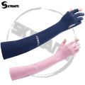 SKYBAITS 1Pair Ice Cloth Silk Arm Sleeve UV Protection Outdoor Sports Running Fishing Men Women Fingerless Sunshade Sleeves.