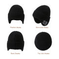 New Unisex Winter Knitted Hat With Earflap Fashion Beanie Hats For Men Women Outdoor Classic Keep Warm Cap-MOILY.