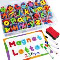 244 Pcs Magnetic Letters Numbers Set, Uppercase Lowercase Foam Alphabet ABC 123 Fridge Magnets, Educational Toy Set. 