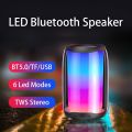 Pulse 4 Mini Bluetooth, AUX, USB, SD Card & FM Radio Supported Colorful Lighting Effects Wireless Speaker. 