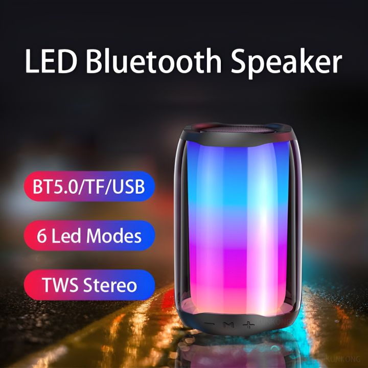 Pulse 4 Mini Bluetooth, AUX, USB, SD Card & FM Radio Supported Colorful Lighting Effects Wireless Speaker