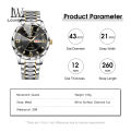 LouisWill Men Watch Men's Fashion Simple Double Calendar Waterproof Steel Band Watch Waterproof Quartz Watch Fashion Men Watches Luxury Men Watch Business Casual. 