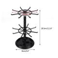 Metallic Counter Top Spinner Display Stand Convenient Multi-tiered Transparent Jewelry Rotating Ring Display Holder Compact. 