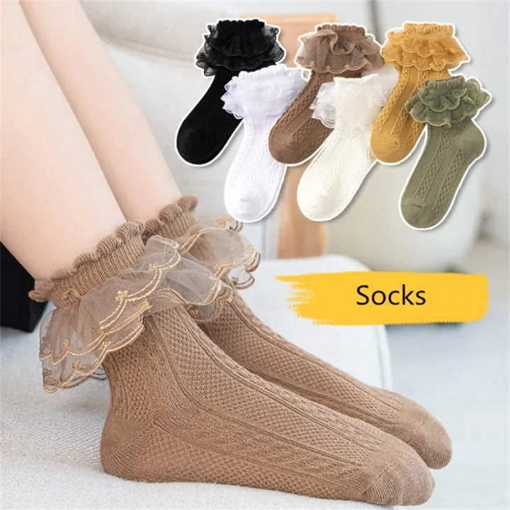 Princess%20Fashion%20Soft%20Girl%20Women%20Lace%20Ankle%20Socks%20-%20Image%202