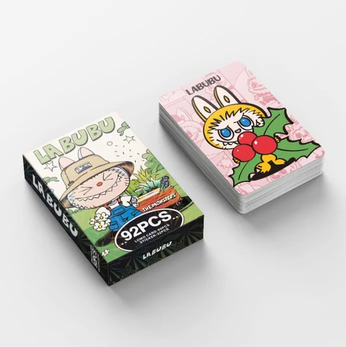 60PCS%20Lomo%20Card%20+%2032PCS%20Stickers%2092PCS/BOX%20Anime%20Labubu%20Double%20Sided%20Printed%20Cards%20with%20Box%20-%20Image%202