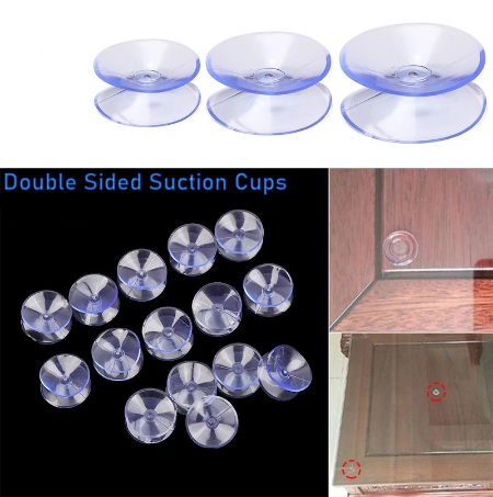 1/10Pcs 20/30/35Mm Transparent Thicken PVC Double Sided Round Vacuum Table Suction Cups/Household Lightweight Non-slip Glass Sucker Pads Without Trace
