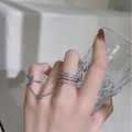 Double Finger Chain Rings For Women Tassel Butterfly Ring.