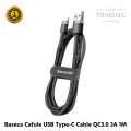 Baseus Cafule USB Type-C Cable Durable Nylon Braided Wire QC3.0 3A 1M black. 