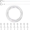 Stainless steel Curtains Easy installation White Curtain wire Adjustable length PVC coated Window cord for Home decoration. 