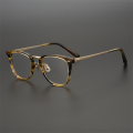 Pure Titanium Japanese Handmade Eyeglasses Frame Women Retro Full Rim Optical Eyewear Prescription Vintage Myopia Glasses Men. 