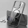 Acrylic Phone Case For iPhone 15 14 13 12 11 Pro Max Plus Magnetic For Magsafe Shockproof Clear Lens Standing Cover.