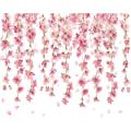 GC Flower Window Clings, Hanging Vine Floral Glass Sticker, Waterproof Fallen Flowers Vine Glass Stickers For Bedroom Restroom Glass Window Doors DIY Decoration. 