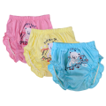3 PCS Soft Cotton Briefs Panties For Baby Girls (Multicolor Combo Pack). 