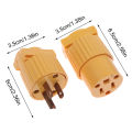 America B515PY/B515CY 15A US Industry Power Socket Plug Male Female 3 Pole Locked Wiring Connector Yellow Plug Socket Adaptor Eatop. 