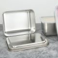 Stainless Steel Fresh-Keeping Box with Lid Food Storage Box, A. 