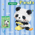 【Krystal】Lele Brother "Make a Wise Life" Panda Series – Micro Building Block Collectibles (150–250pcs, Nanoblock Style Pixel Art, Ages 14+).