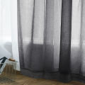 Migeet Sheer Curtains Living Room Rod Pocket Window Curtain Panels Bedroom Semi Sheer Voile Curtains White (55''Wx84''L,2 Panels). 