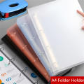 A4 Binder D-Type Punch Folder Office Storage File Ring Waterproof Test Paper Data Storage Folder 4 Hole Binder Learning Supplies. 