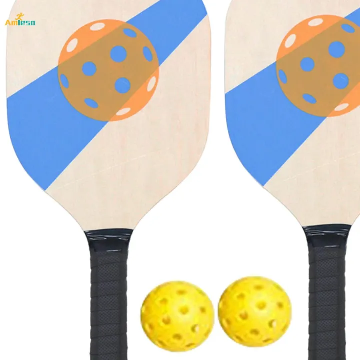 Wooden%20Pickleball%20Paddles%20Set%20with%20Beginner%20Racket%2040cm%20Long%2019cm%20Wide%202%20Paddles%202%20Pickle%20Balls%20Portable%20-%20Image%207