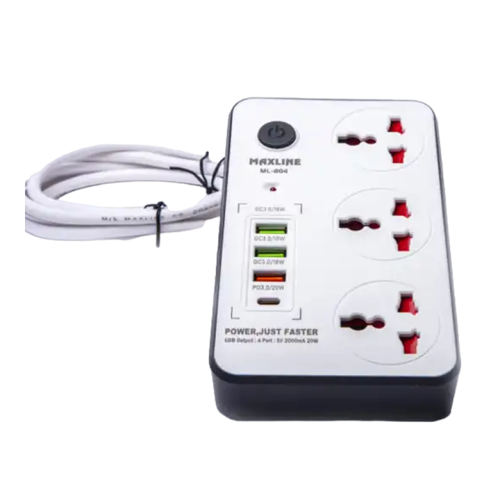 Maxline%20ML-804,%203%20Socket%20&%204%20USB%20With%20Lightning%20Port%20Fast%20Charging%20PD20W%20QC3.0%20Multiplug%20Power%20Strip%20USB-C%20Output:%2020W%20max%20(PD3.0)%20-%20Image%207