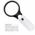 3LED Light 45X Handheld Magnifier Reading Magnifying Glass Lens Jewelry Loupe. 