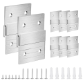 1 Set 5In French Cleat Hanger Heavy Duty Metal Hanger Photo Rack Art Frame Wall Hardware Z-Barfor Hook Mirror Easy Install Easy to Use.