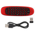 2.4G Wireless Keyboard Six Axis Gyroscope and Remote Control for Android Multimedia Control Function(Red ). 