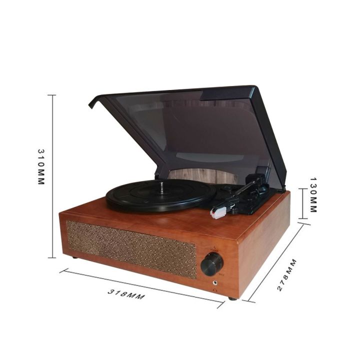 Portable%20Gramophone%20Vinyl%20Record%20Player%20Vintage%20Classic%20Turntable%20Phonograph%20with%20Built-in%20Stereo%20Speakers%20-%20multicolour%20-%20Image%203