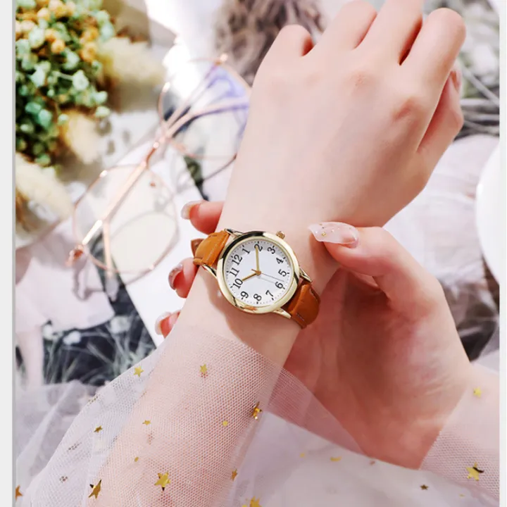 Women%20Quartz%20Watch%20Easy%20To%20Read%20Arabic%20Numerals%20Simple%20Dial%20PU%20Leather%20Strap%20Lady%20Candy%20Color%20Reloj%20De%20Mujer%20Montre%20Femme%20-%20Image%203