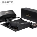 KINGSEVEN Brand Square Retro TR90 Polarized Sunglasses Women Men Carbon Fiber Pattern Design Outdoor Sports Eyewear.