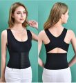 Women's 3-in-1 Waist Buttoned Bra Shapewear Tank Top – Adjustable Waist Trainer & Seamless Push-Up Compression Vest. 